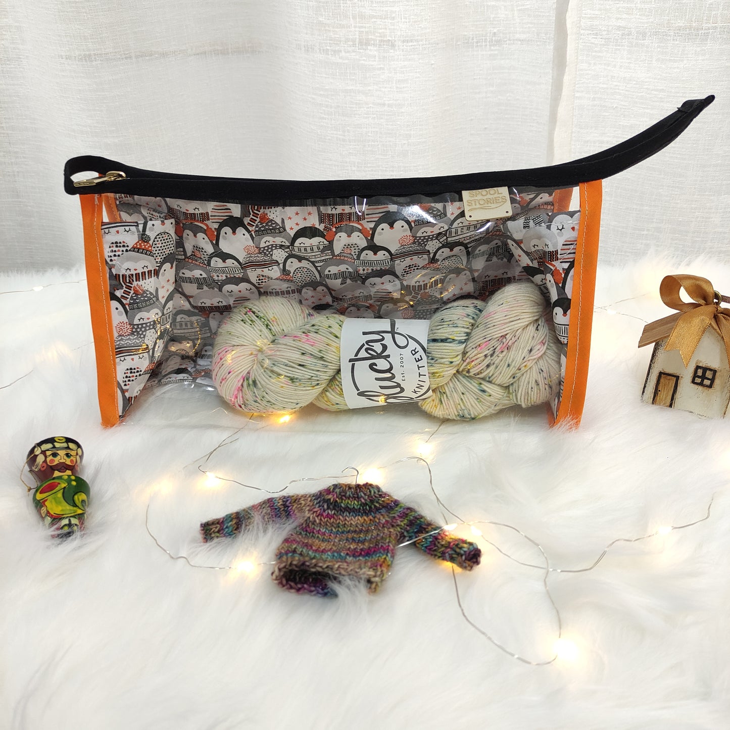 Festive Project Bag Penguins