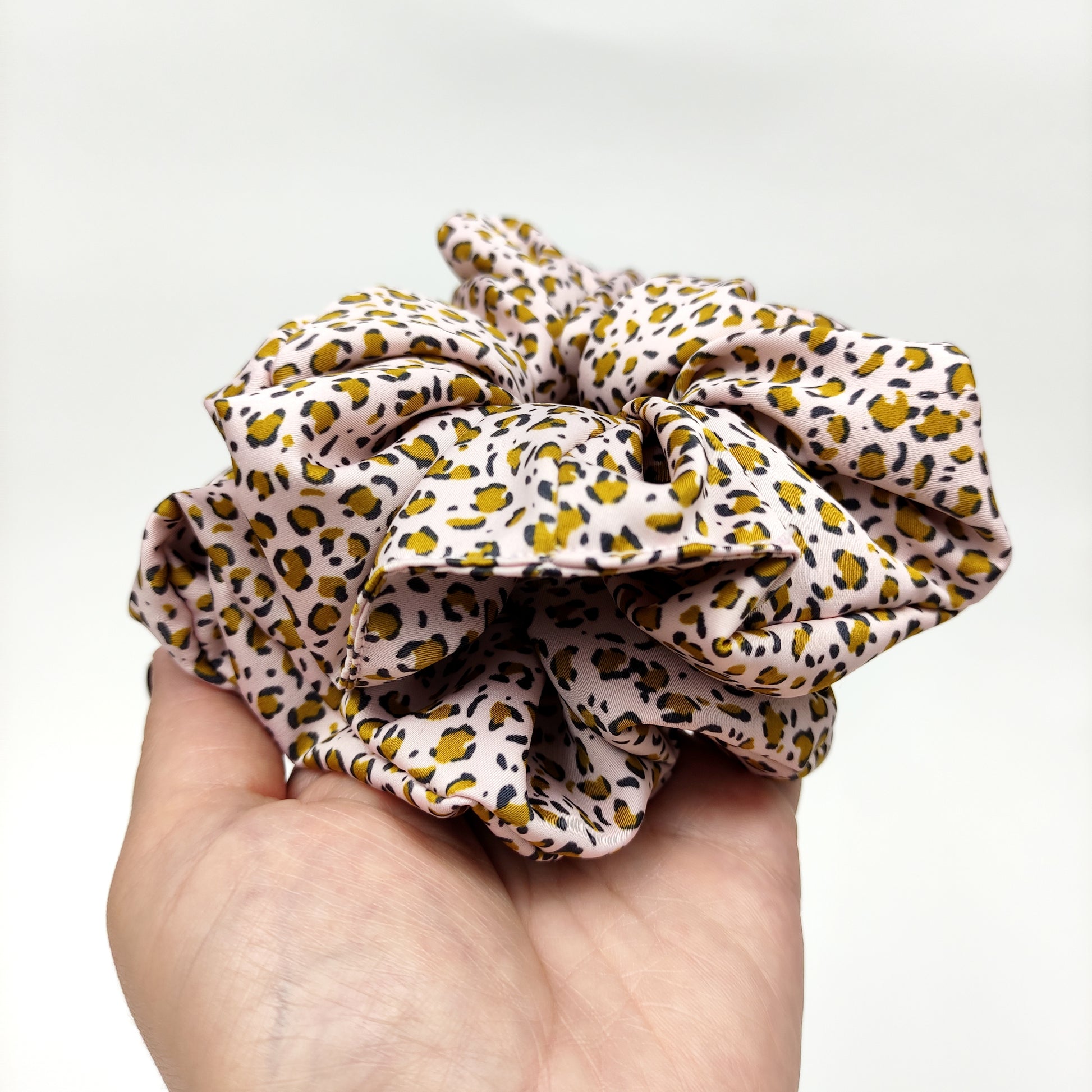 Scrunchie Ροζ Λεοπάρ