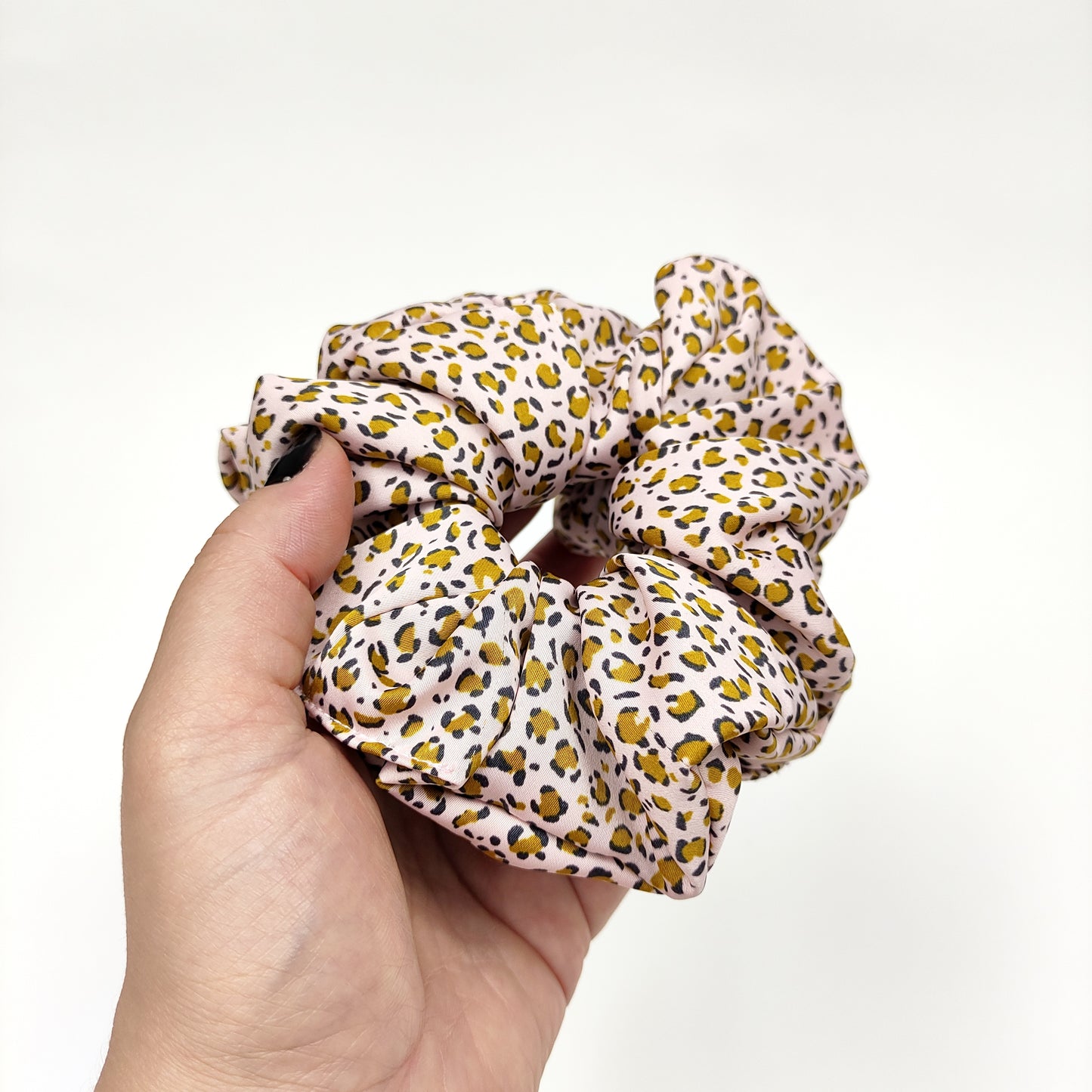 Scrunchie Ροζ Λεοπάρ