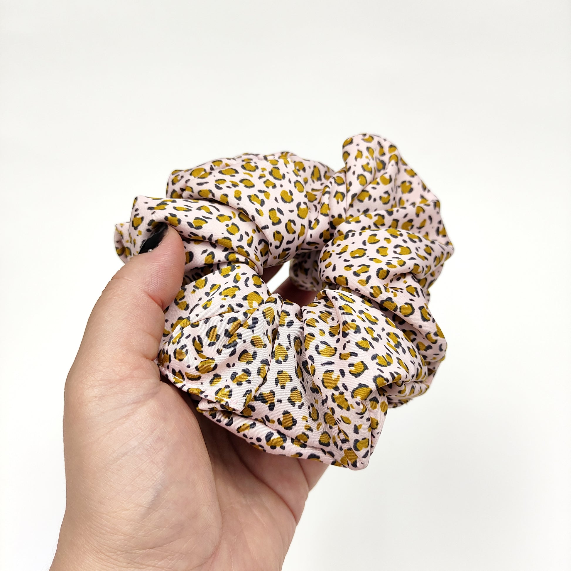 Scrunchie Ροζ Λεοπάρ