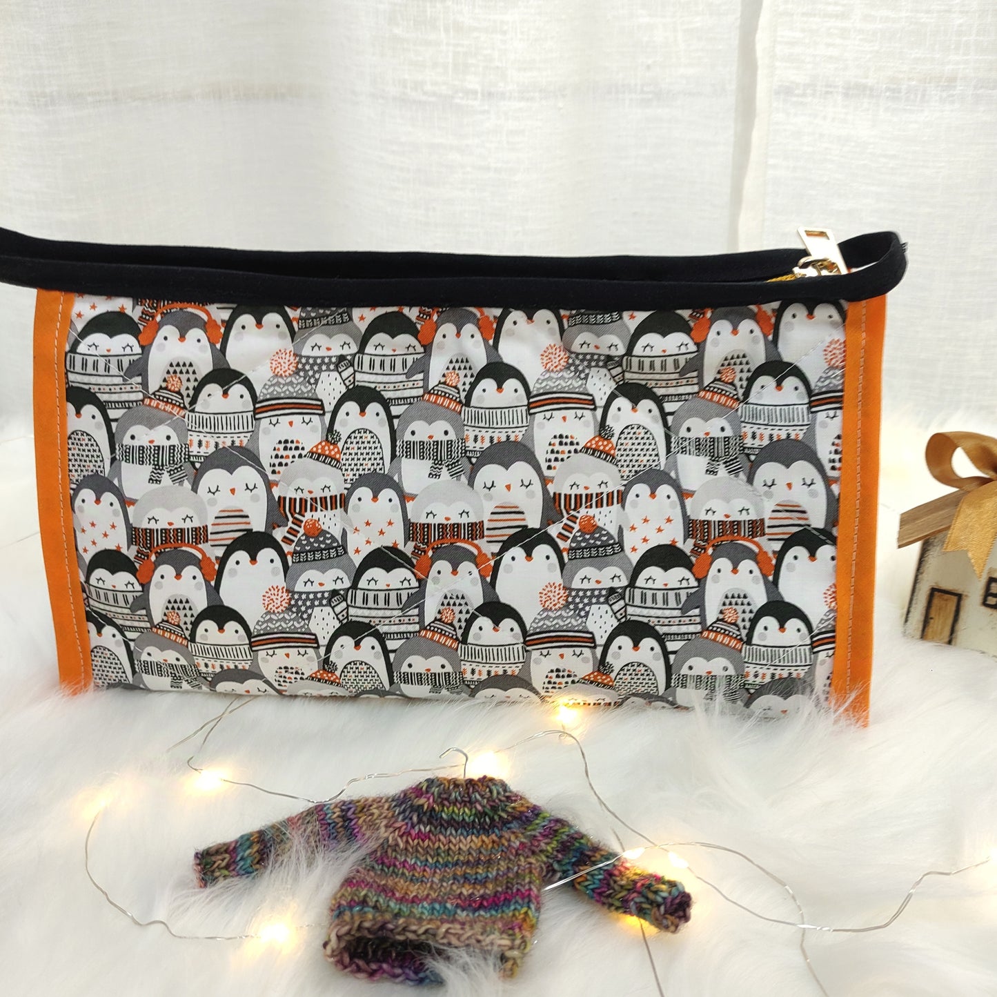 Festive Project Bag Penguins