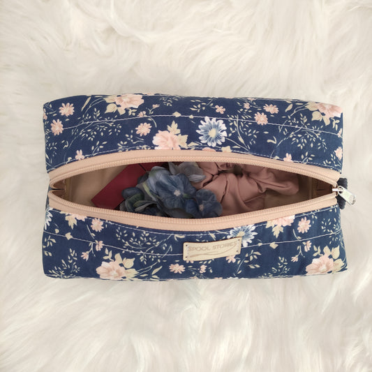 Vintage flowers makeup bag